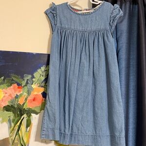 Mini boden size 7-8 Blue Kids Chambray Dress